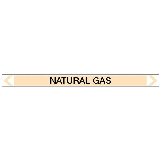 Gases - Natural Gas - Pipe Marker Sticker - New Signs
