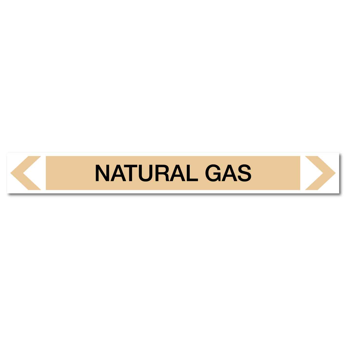 Gases - Natural Gas - Pipe Marker Sticker - New Signs