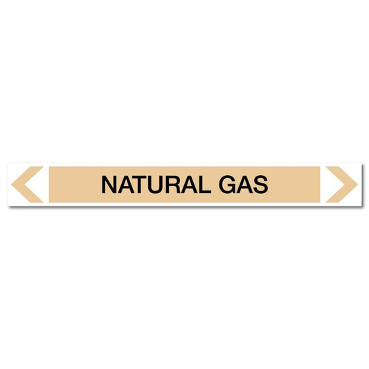 Gases - Natural Gas - Pipe Marker Sticker - New Signs