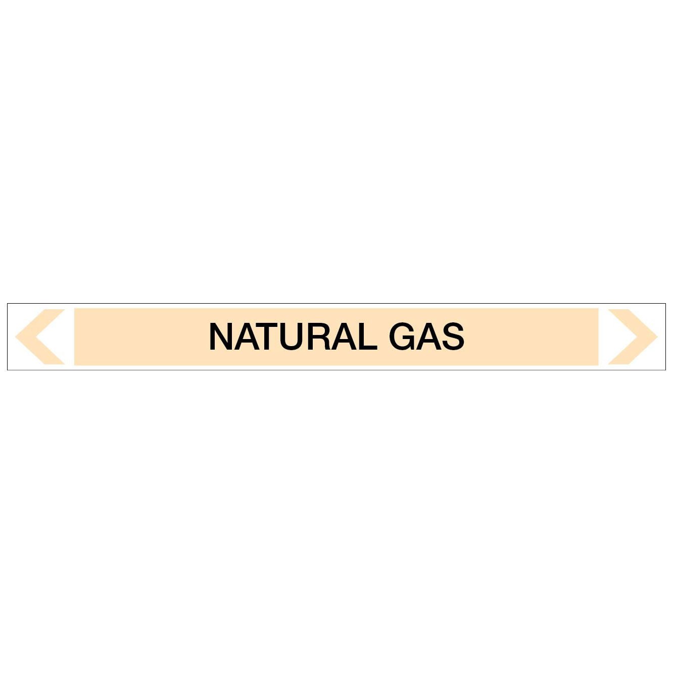 Gases - Natural Gas - Pipe Marker Sticker - New Signs