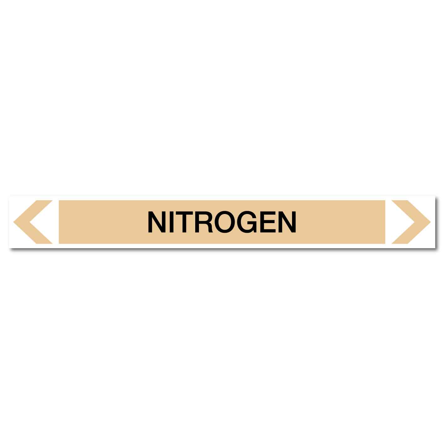 Gases - Nitrogen - Pipe Marker Sticker - New Signs