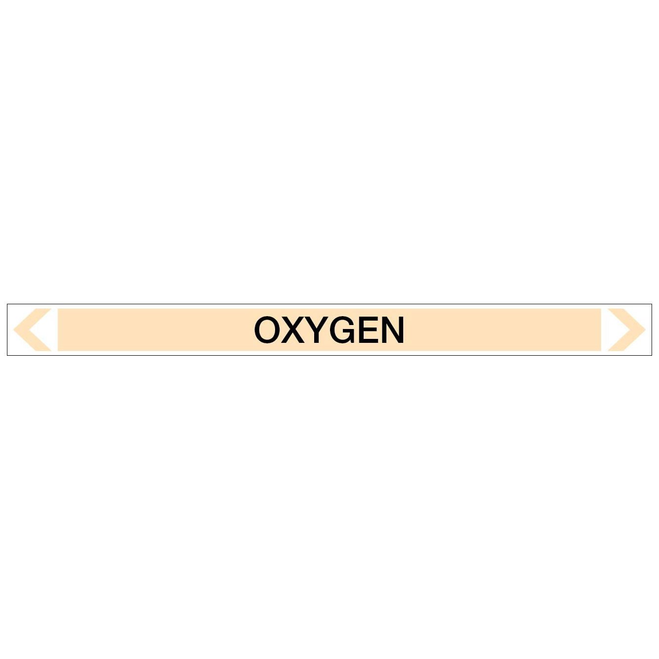 Gases - Oxygen - Pipe Marker Sticker - New Signs
