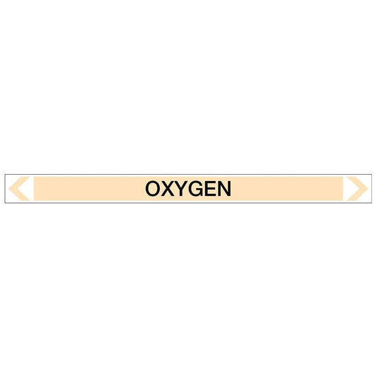 Gases - Oxygen - Pipe Marker Sticker - New Signs