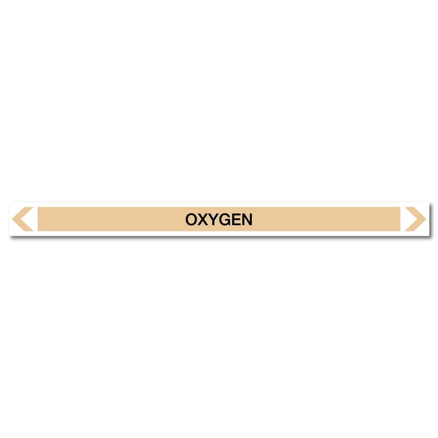 Gases - Oxygen - Pipe Marker Sticker - New Signs