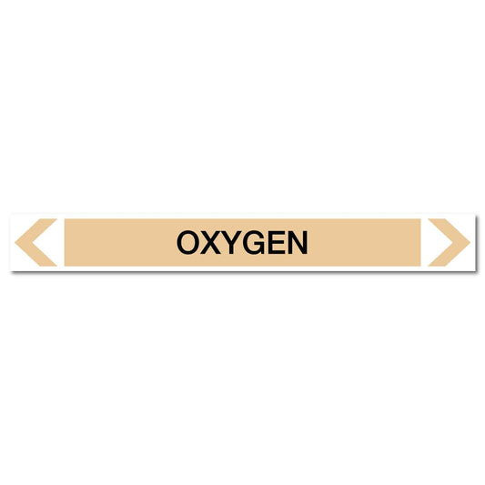 Gases - Oxygen - Pipe Marker Sticker - New Signs
