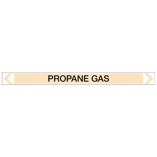 Gases - Propane Gas - Pipe Marker Sticker - New Signs