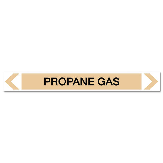 Gases - Propane Gas - Pipe Marker Sticker - New Signs