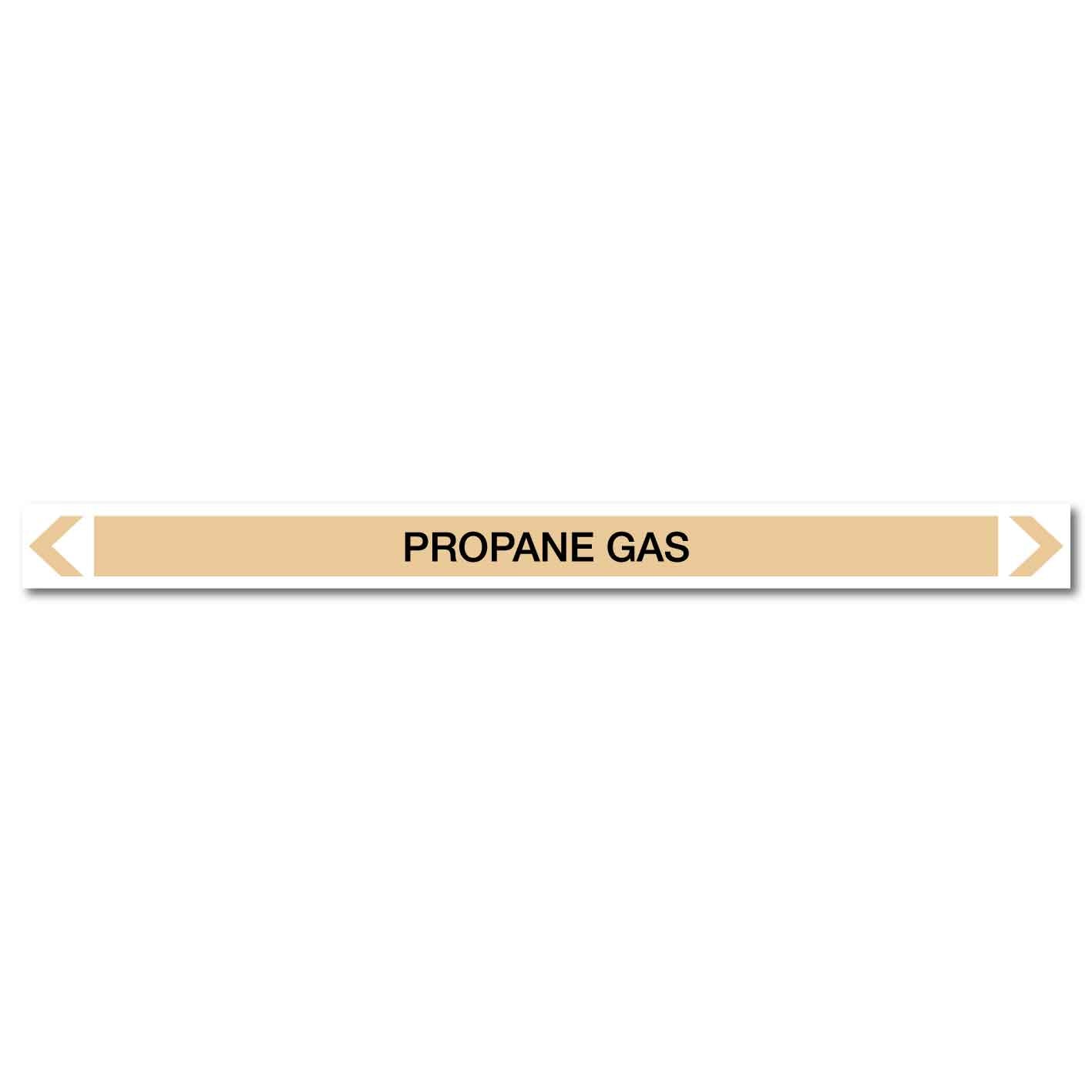 Gases - Propane Gas - Pipe Marker Sticker - New Signs