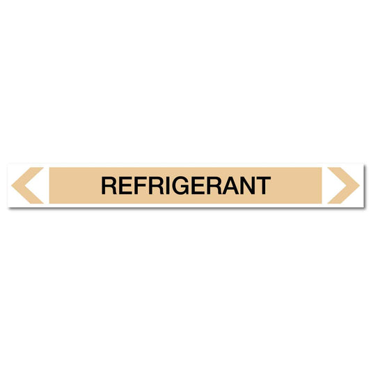 Gases - Refrigerant - Pipe Marker Sticker - New Signs