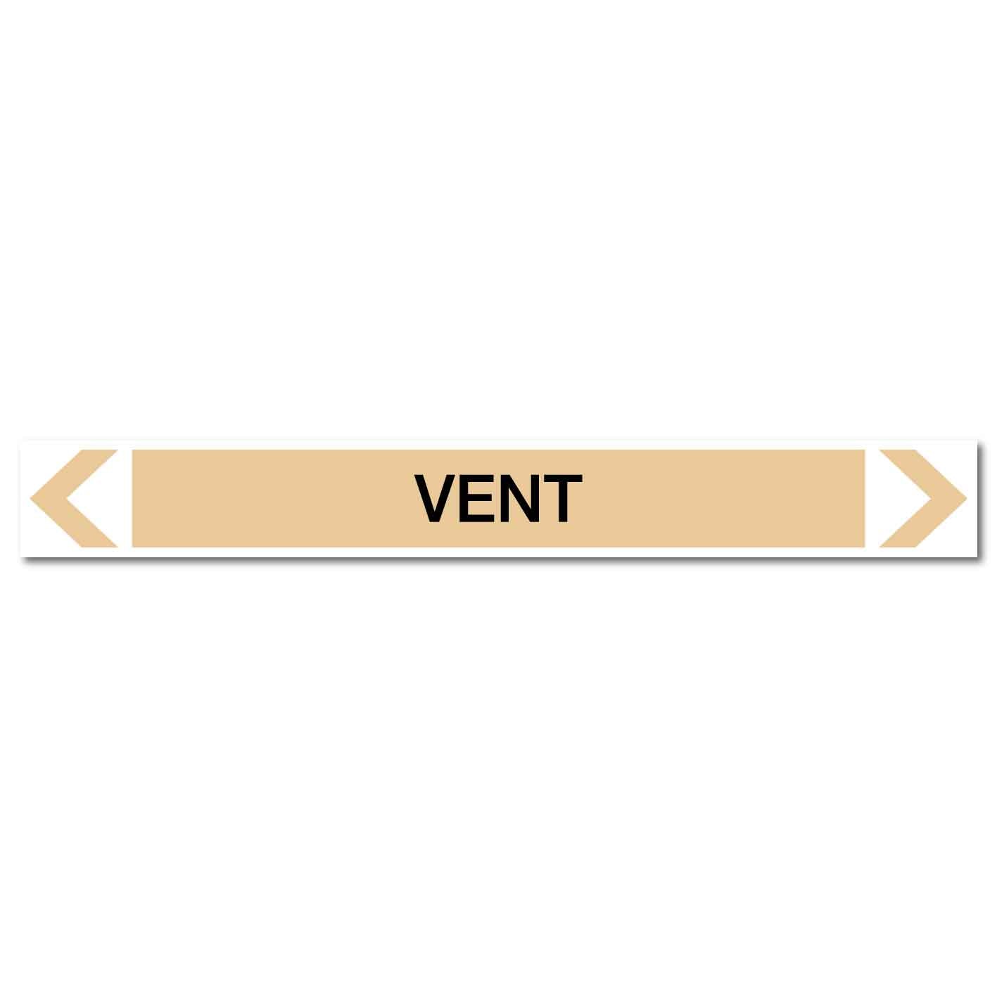 Gases - Vent - Pipe Marker Sticker - New Signs