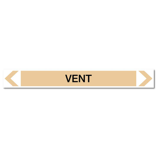 Gases - Vent - Pipe Marker Sticker - New Signs
