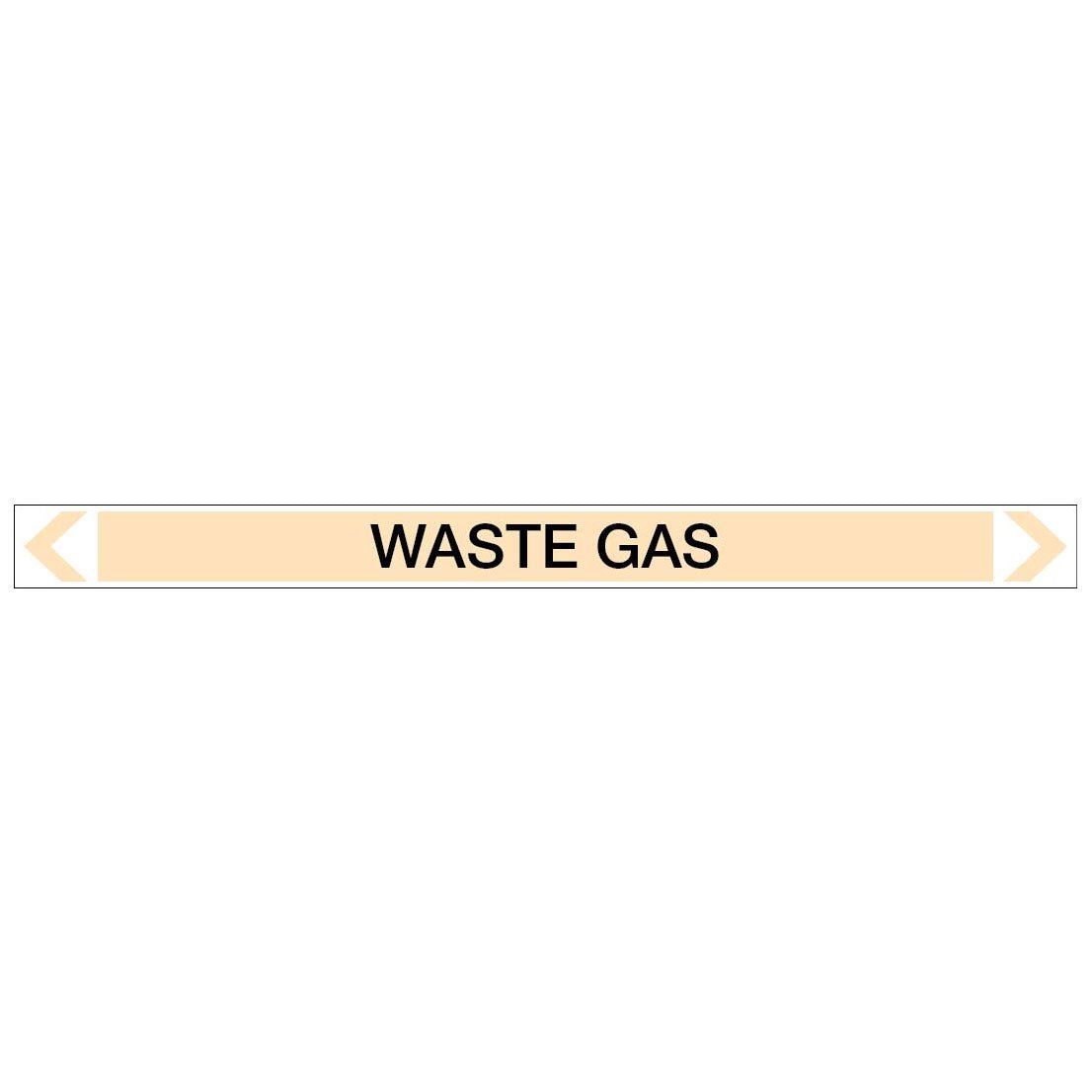 Gases - Waste Gas - Pipe Marker Sticker - New Signs