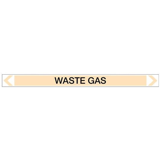 Gases - Waste Gas - Pipe Marker Sticker - New Signs