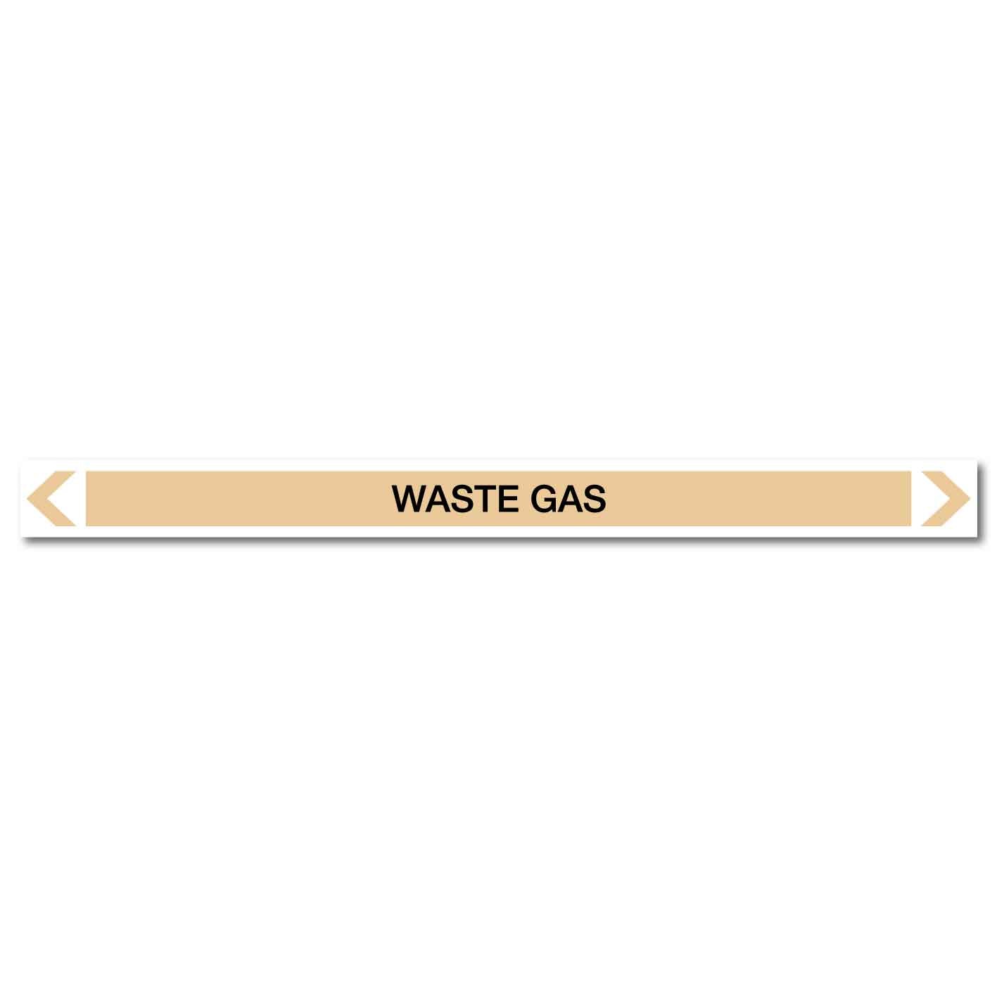Gases - Waste Gas - Pipe Marker Sticker - New Signs