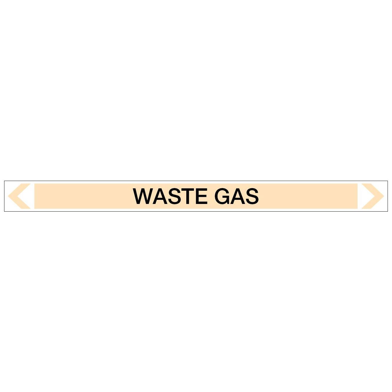 Gases - Waste Gas - Pipe Marker Sticker - New Signs