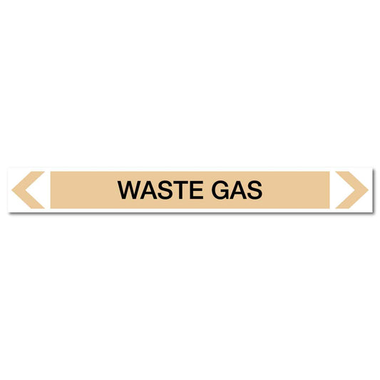 Gases - Waste Gas - Pipe Marker Sticker - New Signs