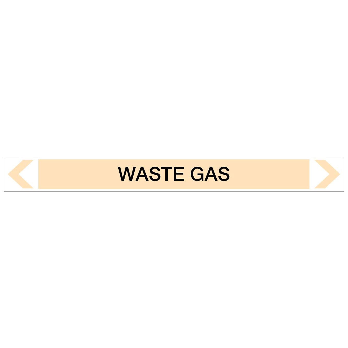 Gases - Waste Gas - Pipe Marker Sticker - New Signs