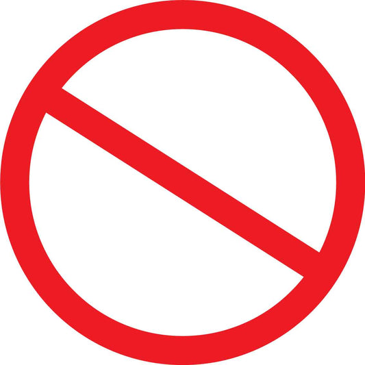 General Prohibition Decal - New Signs
