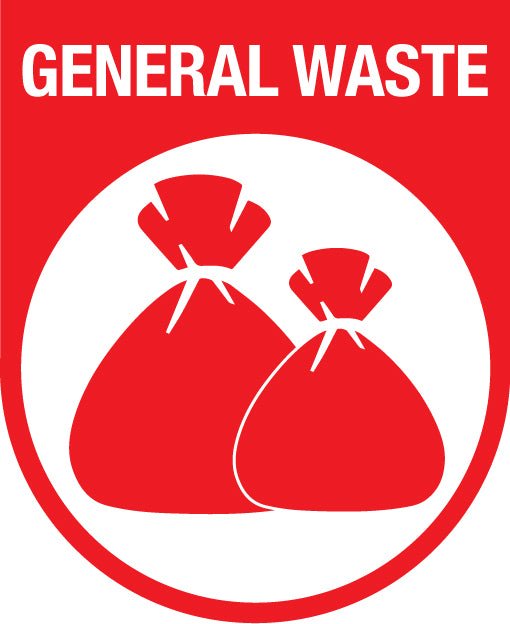 General Waste Arch Wheelie Bin Stickers - New Signs