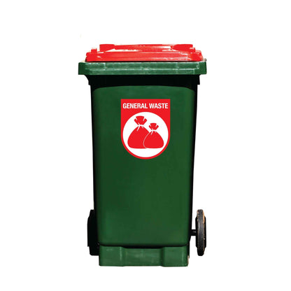 General Waste Arch Wheelie Bin Stickers - New Signs