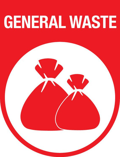 General Waste Arch Wheelie Bin Stickers - New Signs