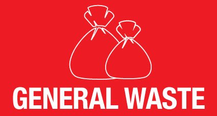 General Waste Bin Sticker - New Signs