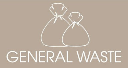 General Waste Fawn Background Bin Sticker - New Signs