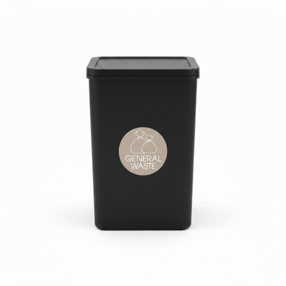 General Waste Fawn Background Circle Bin Sticker - New Signs
