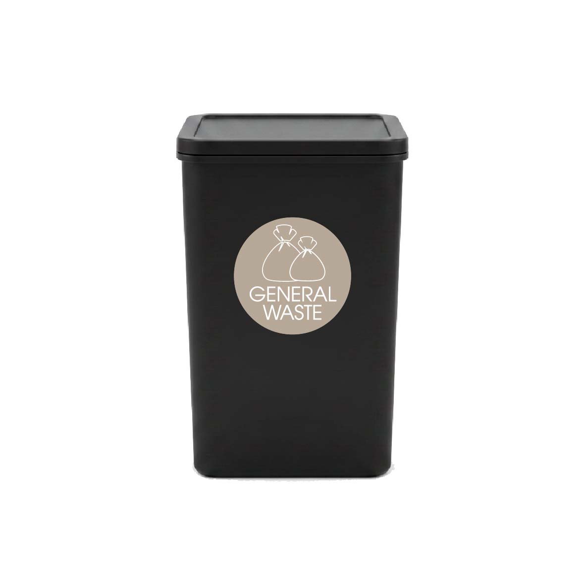 General Waste Fawn Background Circle Bin Sticker - New Signs