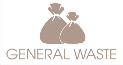 General Waste Fawn Bin Sticker - New Signs