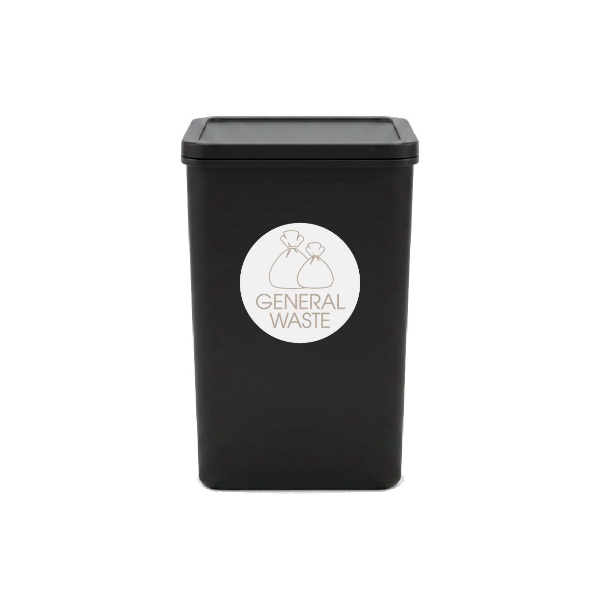 General Waste Fawn Circle Bin Sticker - New Signs
