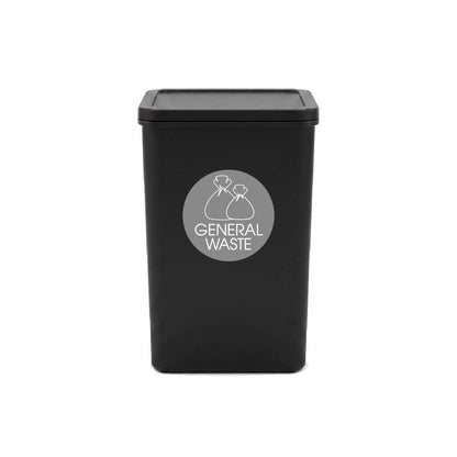 General Waste Grey Background Circle Bin Sticker - New Signs