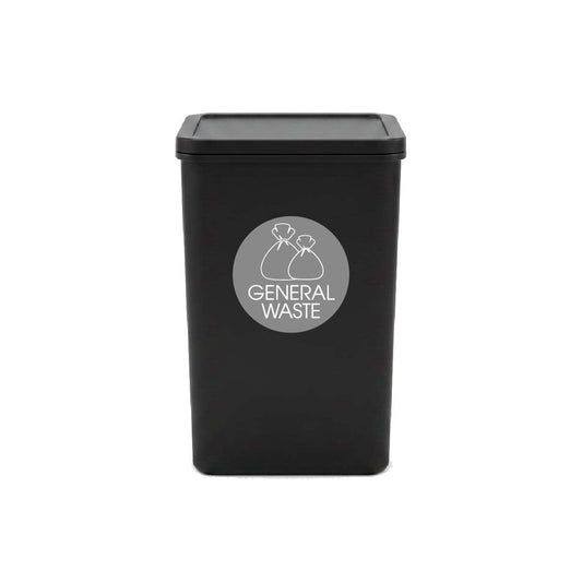 General Waste Grey Background Circle Bin Sticker - New Signs