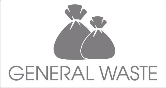 General Waste Grey Bin Sticker - New Signs