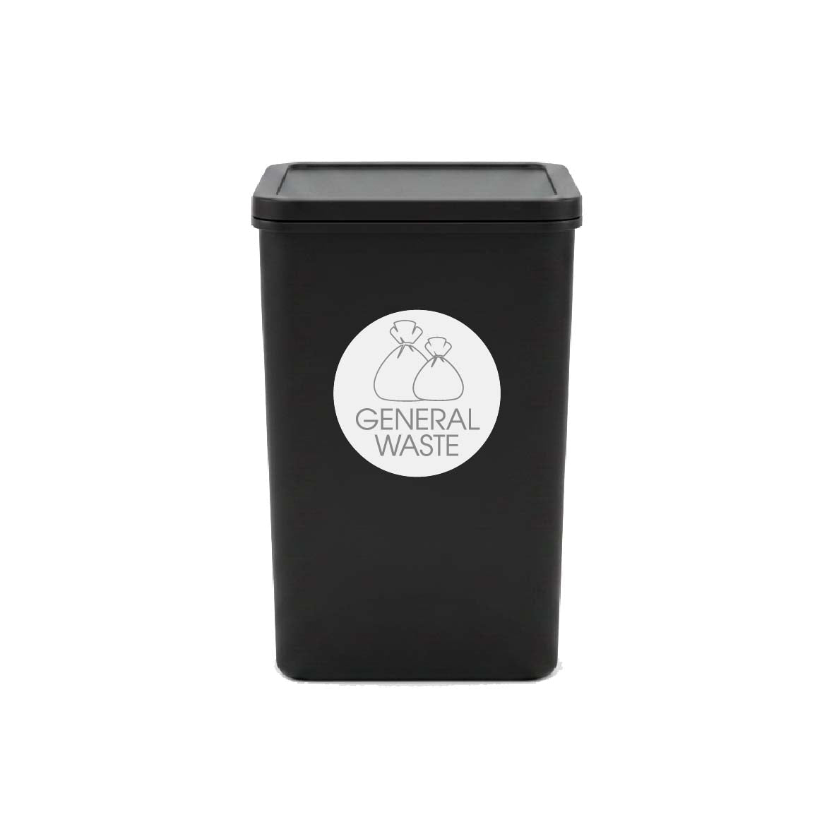 General Waste Grey Circle Bin Sticker - New Signs