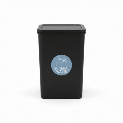 General Waste Ocean Background Circle Bin Sticker - New Signs