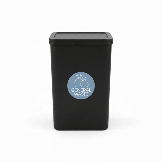 General Waste Ocean Background Circle Bin Sticker - New Signs