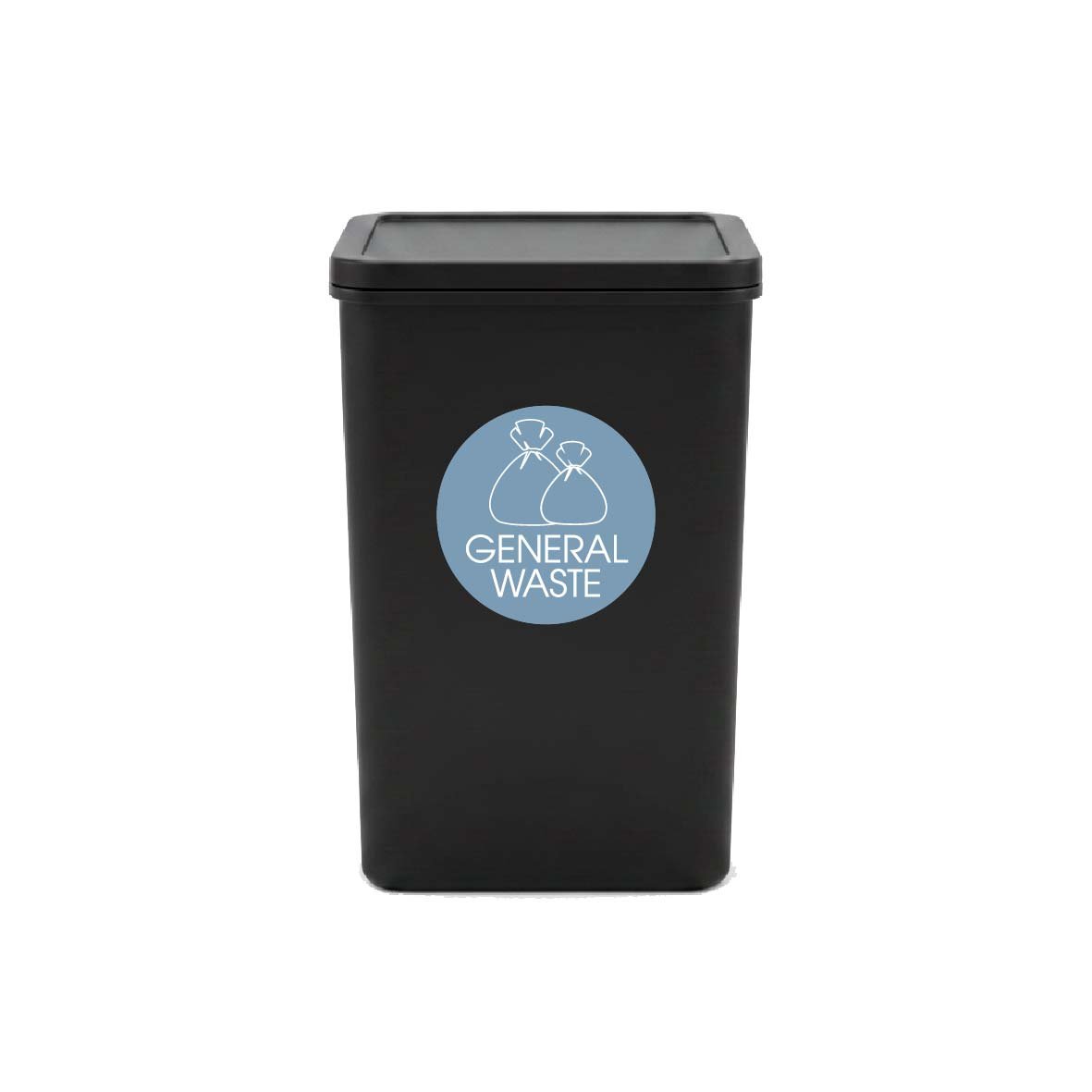 General Waste Ocean Background Circle Bin Sticker - New Signs
