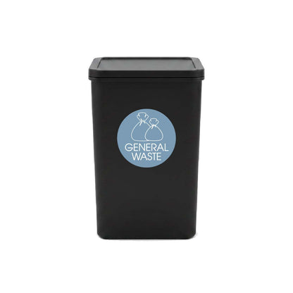 General Waste Ocean Background Circle Bin Sticker - New Signs