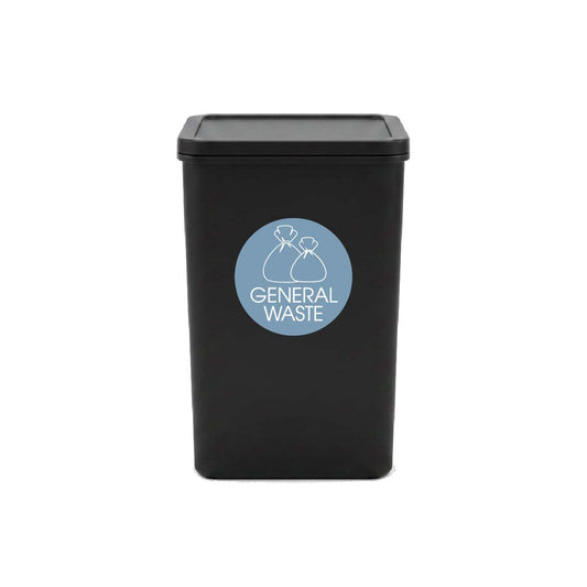 General Waste Ocean Background Circle Bin Sticker - New Signs