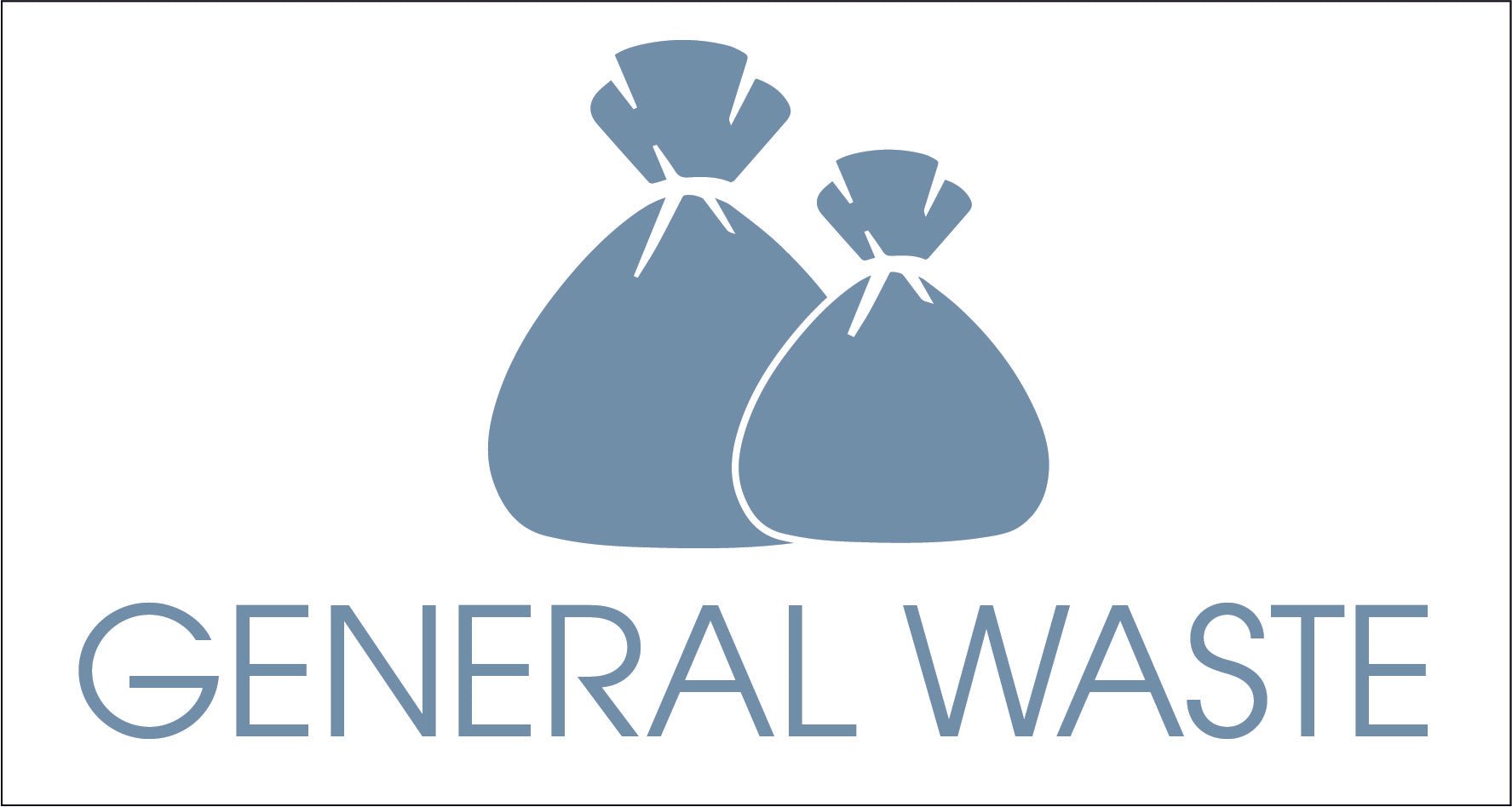 General Waste Ocean Bin Sticker - New Signs