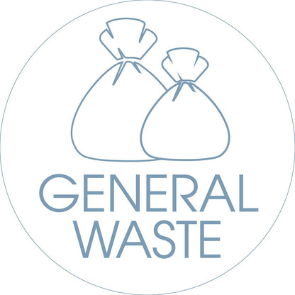 General Waste Ocean Circle Bin Sticker - New Signs