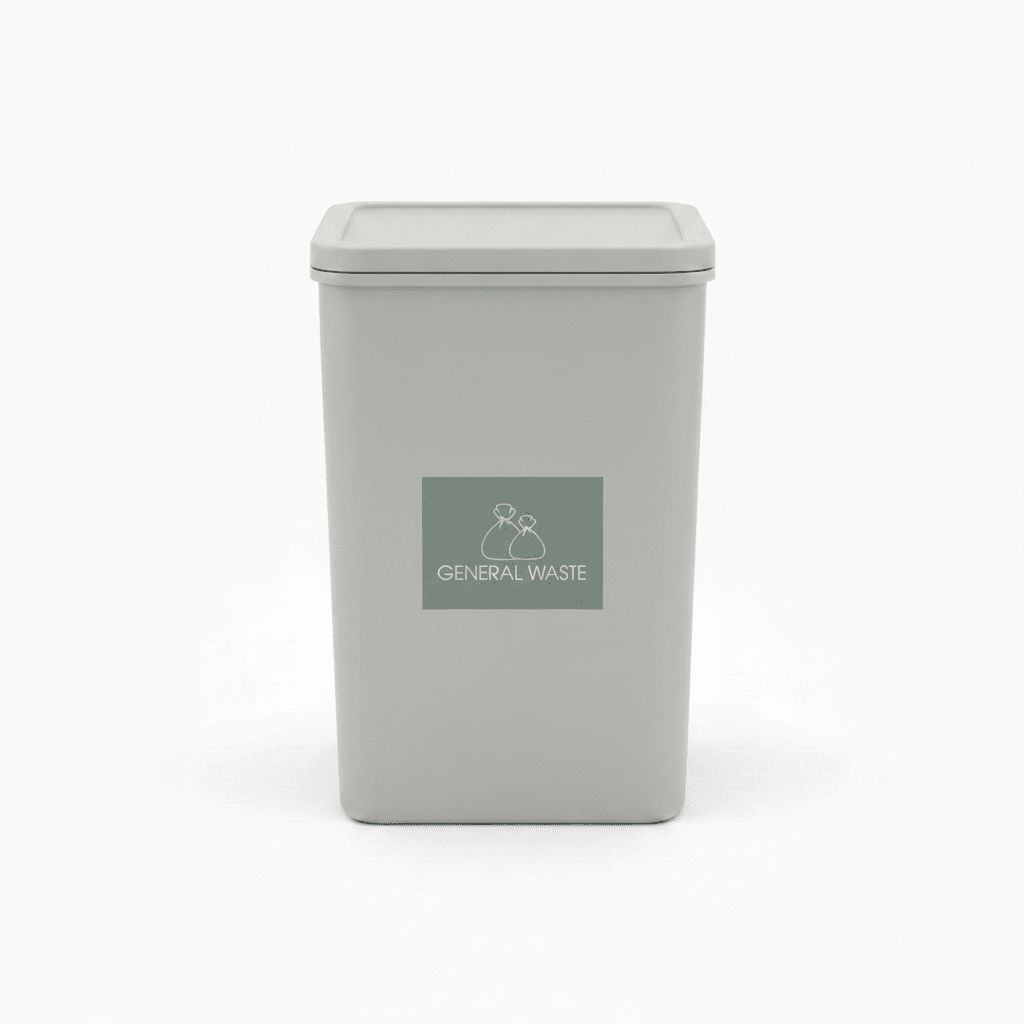 General Waste Sage Background Bin Sticker - New Signs