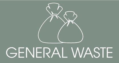 General Waste Sage Background Bin Sticker - New Signs