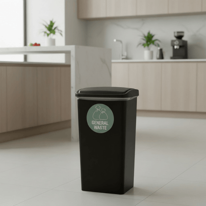 General Waste Sage Background Circle Bin Sticker - New Signs