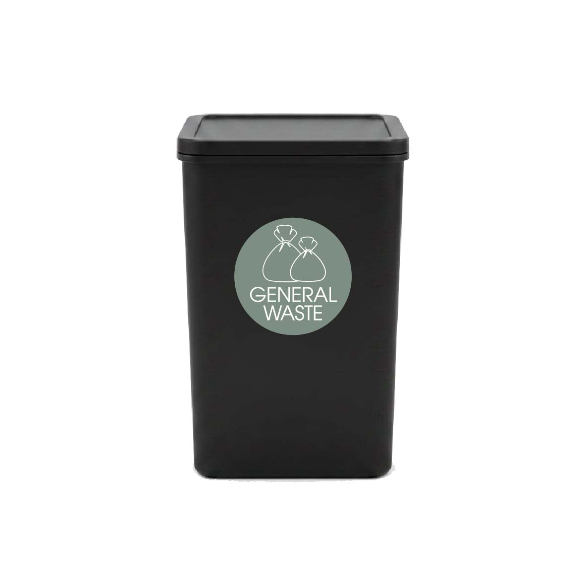 General Waste Sage Background Circle Bin Sticker - New Signs
