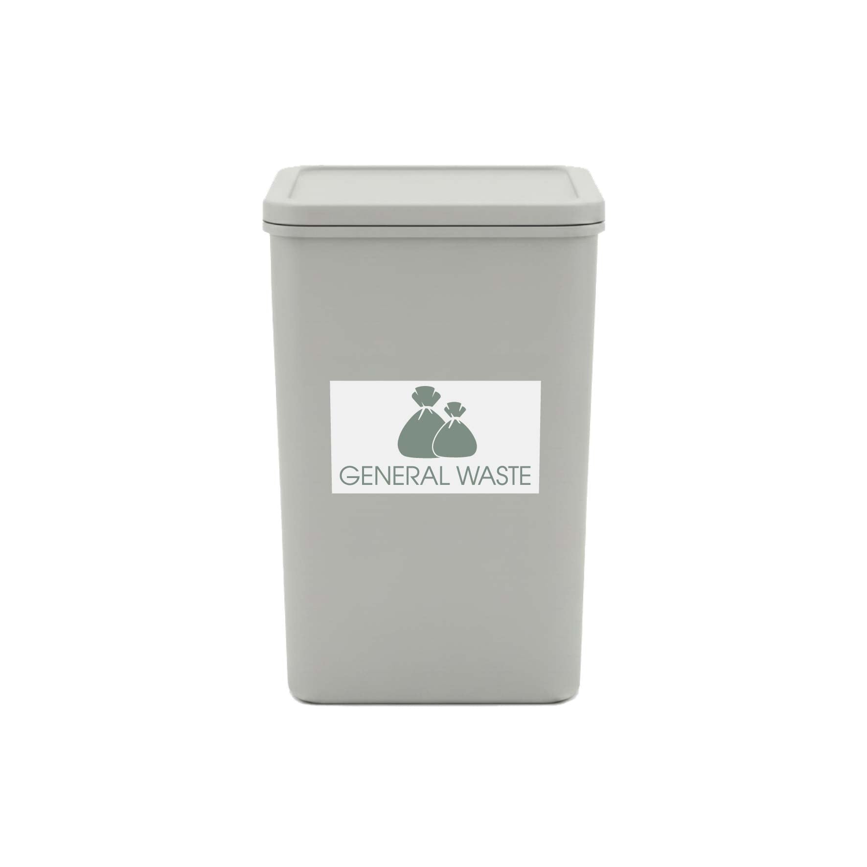 General Waste Sage Bin Sticker - New Signs