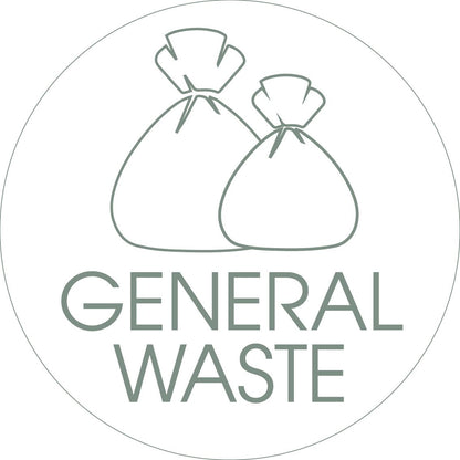 General Waste Sage Circle Bin Sticker - New Signs