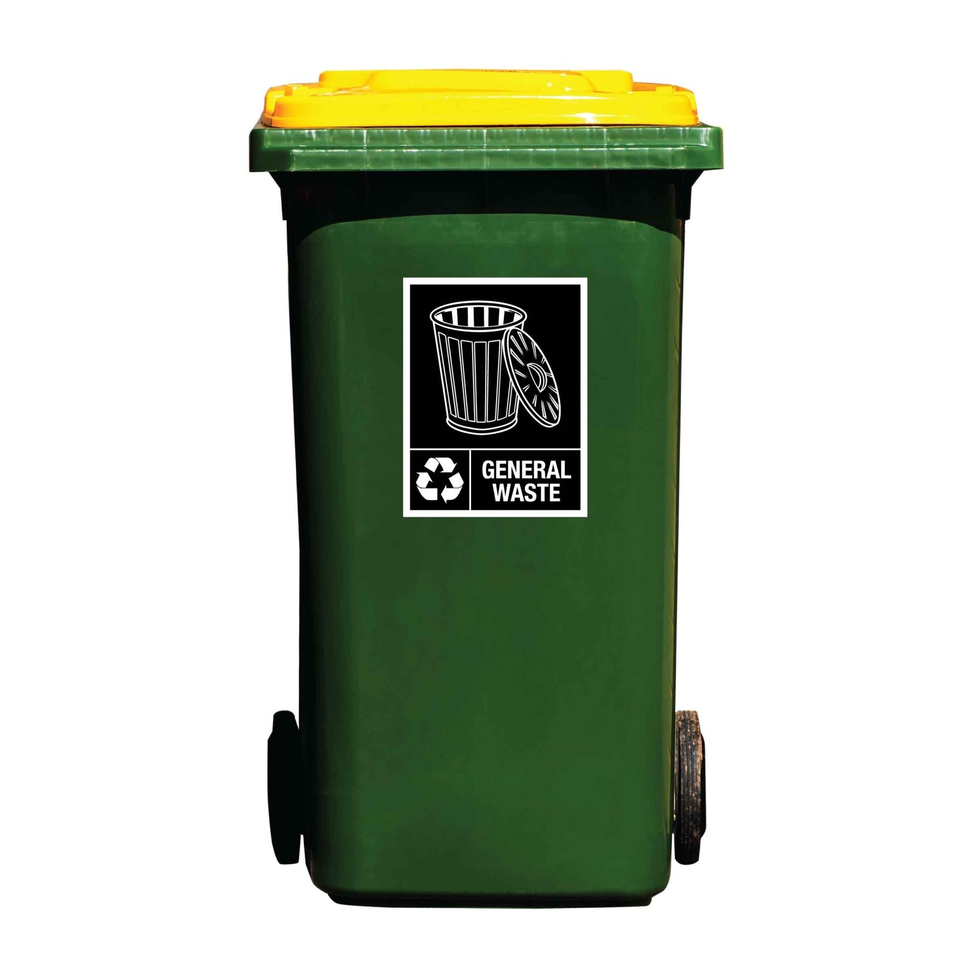General Waste Wheelie Bin Stickers - New Signs