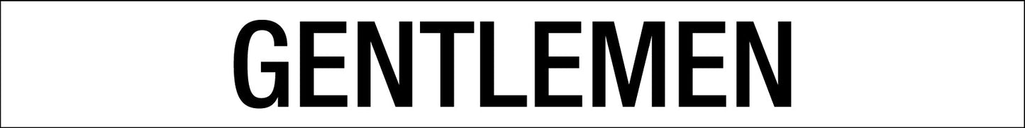 Gentlemen - Statutory Sign - New Signs
